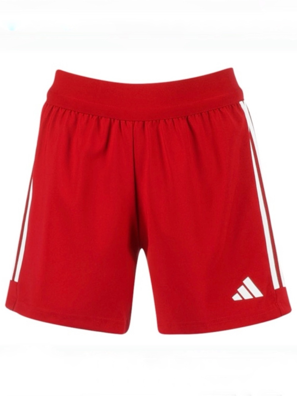 Adidas Tiro 23 Women’s Athletic Shorts Red with White Trim Size Small